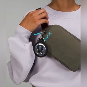 NWT Lululemon Logo Bag Charm & Keychain | Silver/Black